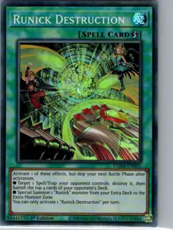 Runick Destruction TAMA-EN031 Tactical Masters - Yu Gi Oh Card - NM - Image 1