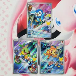 Piplup 042 + Chimchar 041 + Turtwig 040 - First Partner Pokemon Cards - #L141 - Image 1