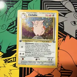Clefable 1/64 - 1st Edition Jungle WOTC Vintage Holo Rare Pokemon Card - Image 1