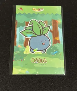 Limited Edition Full Art Rare Smile Oddish Pokemon Card Database #0043✨ - Image 1