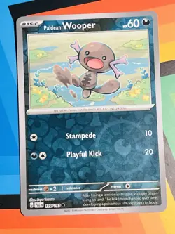 Paldean Wooper Reverse Holo Pokemon TCG Card 129/193 NM - Image 1