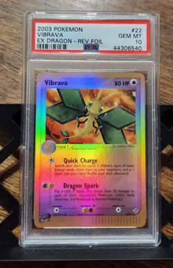 POP 3!!! Vibrava 22/97 Dragon Reverse Holo Pokemon Psa 10 - Image 1
