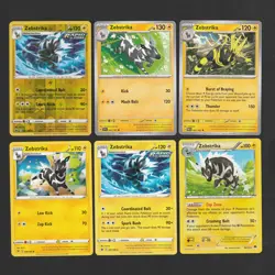 Zebstrika Pokemon Card Collection Set of 6 English Cards Reverse Holo - Image 1