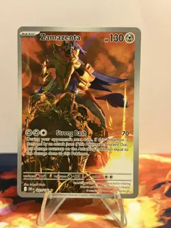 Pokemon TCG Zamazenta 201/182 Sv10 Destined Rivals Illustration Rare Holo - Image 1