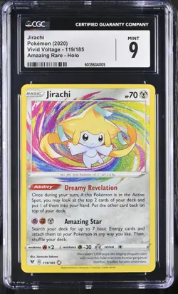 Pokemon Vivid Voltage Jirachi 119/185 AR CGC 9 - Image 1