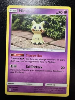 Pokemon TCG Mimikyu 97/236 Cosmic Eclipse Non-Holo Rare Card NM - Image 1