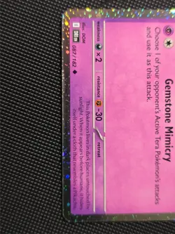 Team Rocket’s Mimikyu 087/182 Stamped Holo Destined Rivals Pokemon Card - NM++++ - Image 4