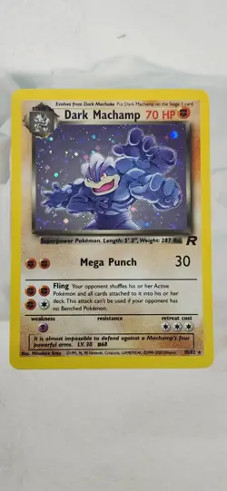 Dark Machamp2000 - 10/82 Holo Team Rocket Pokemon TCG Card - Image 1