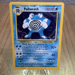 Pokemon Card - Poliwrath Base Set Unlimited 13/102 Holo Holo Rare GREAT COND. - Image 1