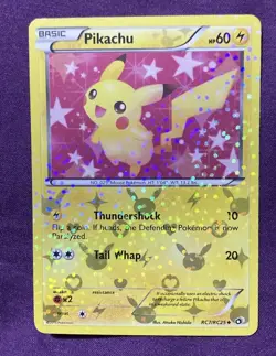 5 Card Pokemon Lot Pikachu and Mega Charizard X Ex 023 Promo See Pics 636996769661 - Image 2