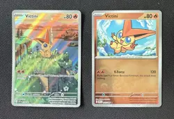 Pokemon TCG Victini #208 Black Bolt White Flare Full Art Promo Card And Pokeball - Image 1