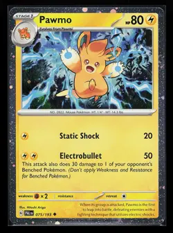 Pawmo 075/193 Cosmos Holo Paldea Evolved Promo Pokemon Card - Image 1