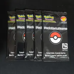 Pokemon TCG Bahasa Indonesia Language 5x Gyukaku STAMPED Promo Packs - Image 1