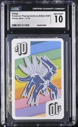 Dialga CGC 10 Poker Uno Playing Cards Korean Pokemon ninety nine PSA BGS - Image 3