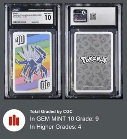 Dialga CGC 10 Poker Uno Playing Cards Korean Pokemon ninety nine PSA BGS - Image 4