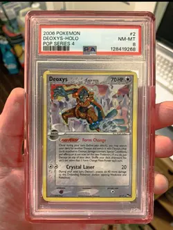 Pokemon Deoxys Holo POP Series 4 2/17 PSA 8 - Image 1