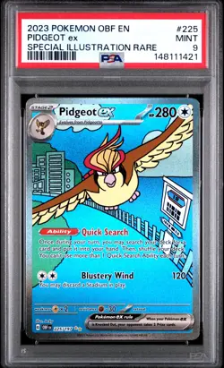 2023 POKEMON OBF EN-OBSIDIAN FLAMES SPECIAL ILLUSTRATION RARE PIDGEOT EX PSA 9 - Image 1