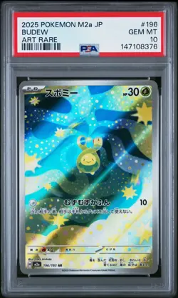 2025 POKEMON JAPANESE M2A-MEGA DREAM EX ART RARE #196 BUDEW PSA 10 - Image 1