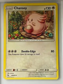 Chansey 46/68 Uncommon Hidden Fates Pokemon Near Mint - Image 1