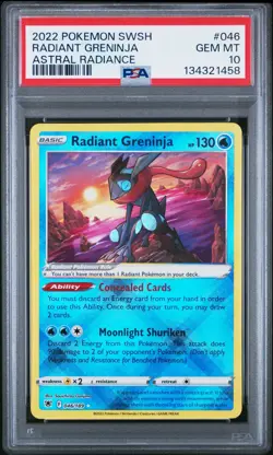 PSA 10 - 2022 POKEMON SWORD & SHIELD ASTRAL RADIANCE 046 RADIANT GRENINJA - Image 1