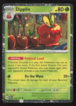 Dipplin 018/167 Uncommon Twilight Masquerade Pokemon Cosmos Holo NM - Image 1