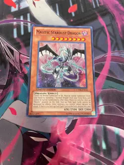 YUGIOH - MALEFIC STARDUST DRAGON - SUPER RARE - CT08 - LIMITED EDITION - NM - Image 1