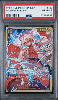 2023 ONE PIECE OP05-AWAKENING OF THE NEW ERA #119 MONKEY D. LUFFY PSA 10 - Image 1