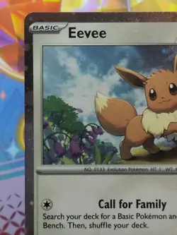 Pokemon TCG Scarlet & Violet Black Star Promo Eevee SVP043 Cosmos Holo (NM) - Image 2