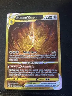 Crown zenith Arceus Vstar, near mint, pokemon card - Image 1