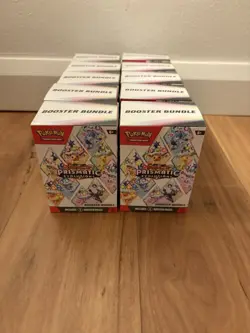 x10 POKEMON TCG Scarlet & Violet Prismatic Evolutions Booster Bundle Box NEW - Image 1