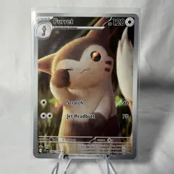 Pokemon TCG Journey Together Furret Illustration Rare Card 168/159 JTG Edition - Image 1
