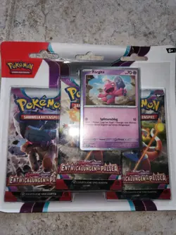 Pokemon - Trading Card Game: 3 Pack (Forgita) Crimson & Purple ( GERMAN ) - Image 2