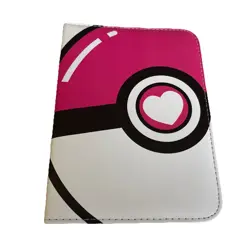 Pokemon Pink White Poke Ball Zip Up 50 pages Holds 400 Card Binder New - Image 1