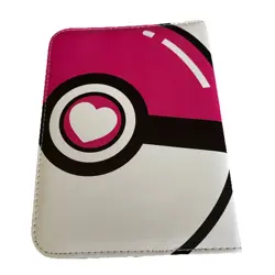 Pokemon Pink White Poke Ball Zip Up 50 pages Holds 400 Card Binder New - Image 3