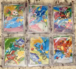 🎊Pokemon TCG First Partner Illustration Series 1 Promos 37-39 & 43-45 “6 Cards” - Image 1