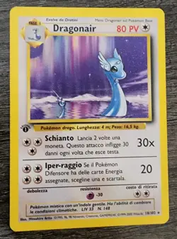 POKEMON BASE SET 1ST EDITION DRAGONAIR 18/102 RARE ITALIAN CARD - Light Play - Image 1