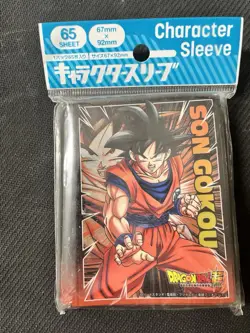Son Goku Dragonball Super Standard Card Sleeves 65 Count New Rare Japanese - Image 1
