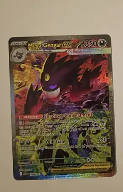Mega Gengar ex Holo Double Rare Me02: Phantasmal Flames Pokemon Card 350HP - Image 1