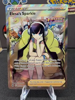 Pokemon TCG Elesa's Sparkle Full Art Holo Card 147/159 Crown Zenith - Image 1