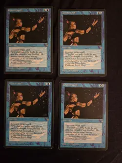 MTG Counterspell X4, ICE AGE release, PLAYSET, VG condition 1995 - Image 1