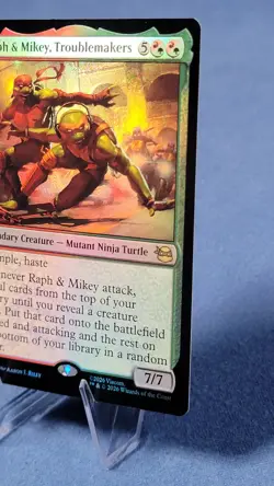 Raph and Mikey Troublemakers Foil NM Mtg TMNT TMT 167 Magic - Image 4