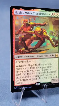 Raph and Mikey Troublemakers Foil NM Mtg TMNT TMT 167 Magic - Image 5