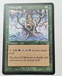 MTG Urborg Elf Apocalypse 90/143 Regular Common Uncirculated - Image 1
