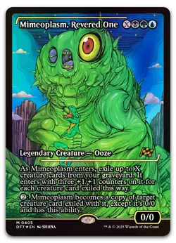Mimeoplasm, Revered One (Showcase) #405 (Foil) (NM) Aetherdrift DFT Magic MTG - Image 1