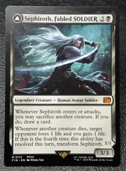 Sephiroth Fabled SOLDIER 115 Regular Mythic MTG Universes Beyond: Final Fantasy - Image 1