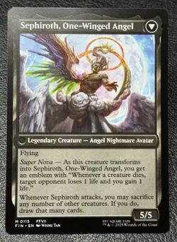 Sephiroth Fabled SOLDIER 115 Regular Mythic MTG Universes Beyond: Final Fantasy - Image 2