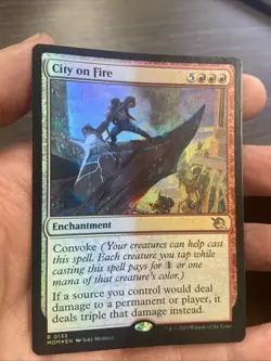 City on Fire MTG Alter/Altered Art Foil - Image 2