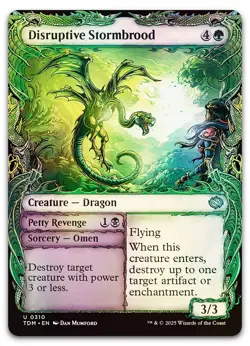 Disruptive Stormbrood (Showcase) #310 (Foil) NM Tarkir Dragonstorm TDM Magic MTG - Image 1