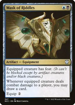 1x Mask of Riddles NM Eng MTG - New Capenna Commander - Image 1