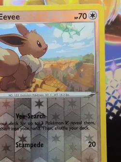Pokemon TCG Evolving Skies Eevee 125/203 Reverse Holo Common NM/M NP - Image 3